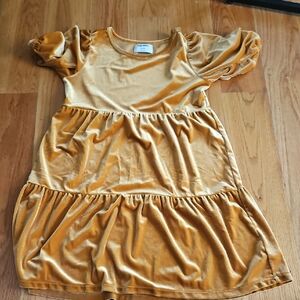 Old Navy Velvet Gold Kids Dress